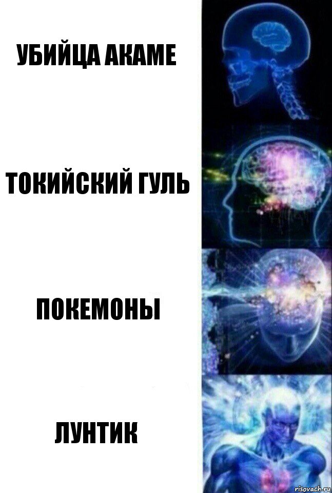 Убийца Акаме Токийский гуль Покемоны Лунтик, Комикс  Сверхразум