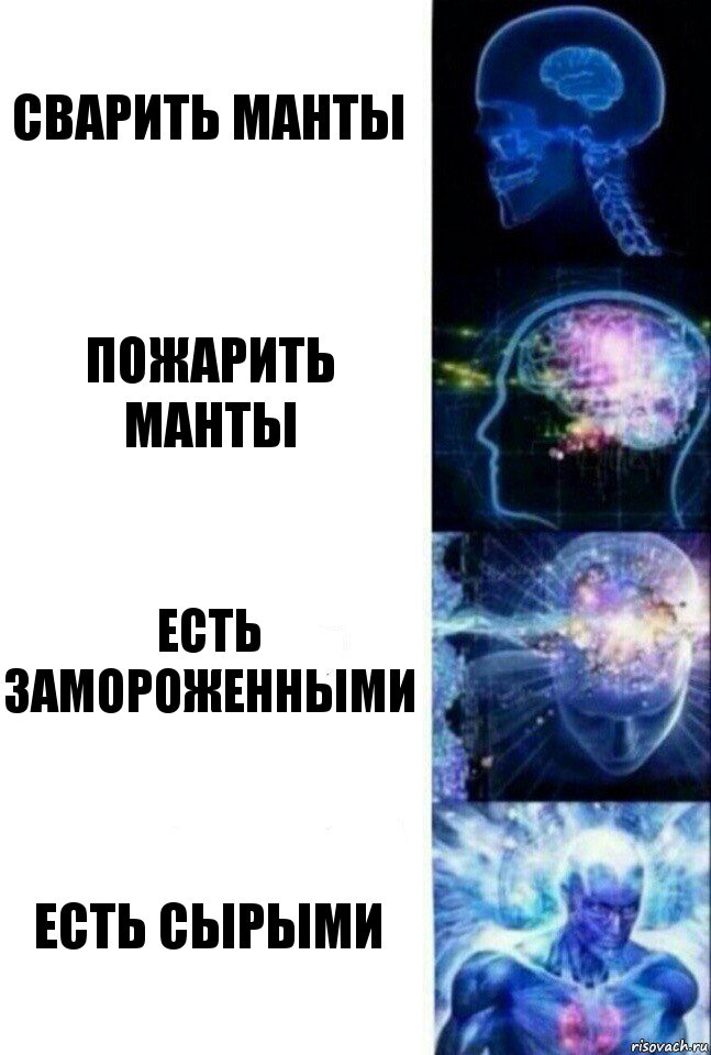 Сварить манты Пожарить манты Есть замороженными Есть сырыми, Комикс  Сверхразум