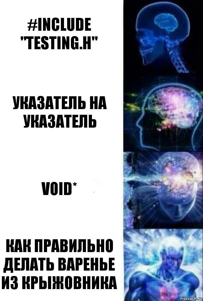 #include "testing.h" Указатель на указатель void* Как правильно делать варенье из крыжовника, Комикс  Сверхразум