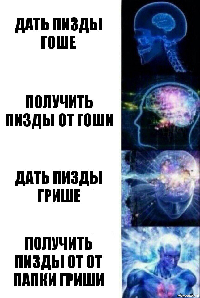 Дать пизды Гоше Получить пизды от Гоши Дать пизды Грише Получить пизды от от папки гриши, Комикс  Сверхразум