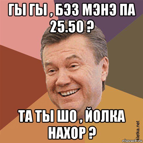 гы гы , бэз мэнэ па 25.50 ? та ты шо , йолка нахор ?, Мем Типовий Яник