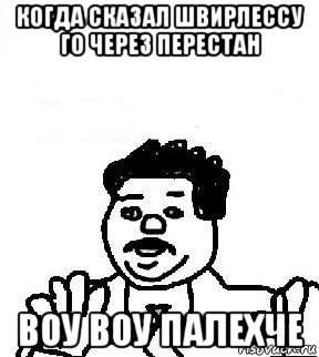 когда сказал швирлессу го через перестан воу воу палехче, Мем   воу воу палехче