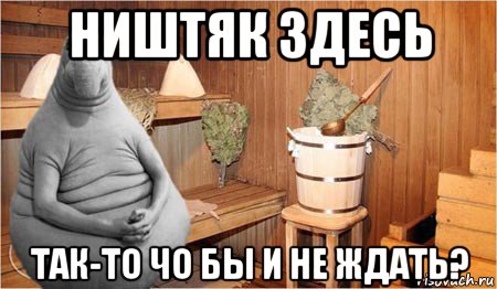 ништяк здесь так-то чо бы и не ждать?, Мем  Ждун в бане