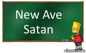 New Ave Satan, Комикс Барт пишет на доске