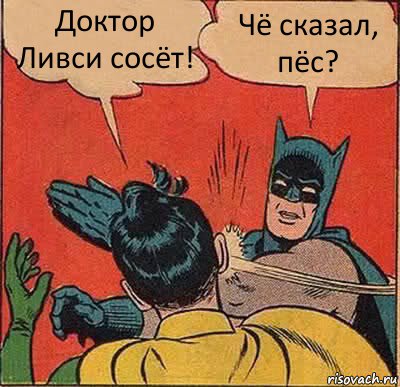 Доктор Ливси сосёт! Чё сказал, пёс?, Комикс   Бетмен и Робин