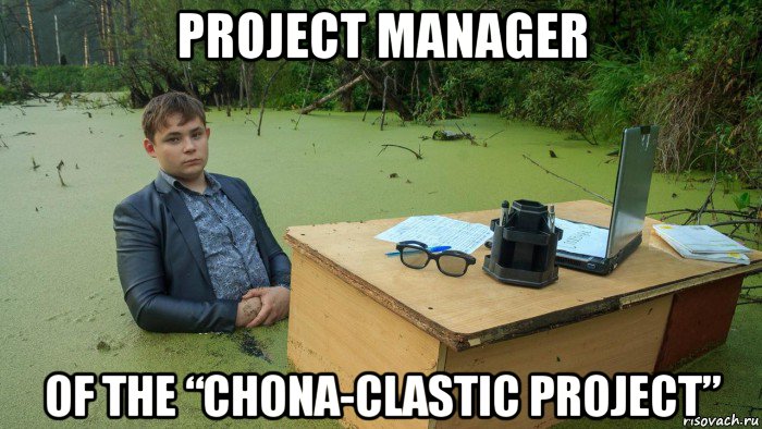 project manager of the “chona-clastic project”, Мем  Парень сидит в болоте