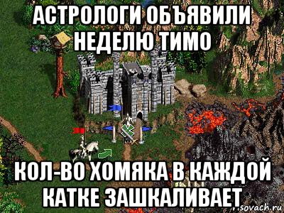 астрологи объявили неделю тимо кол-во хомяка в каждой катке зашкаливает, Мем Герои 3