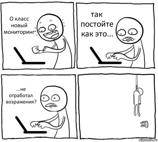 О класс новый мониторинг так постойте как это... ...не отработал возражения? , Комикс интернет убивает