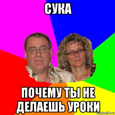 сука почему ты не делаешь уроки, Мем  Типичные родители