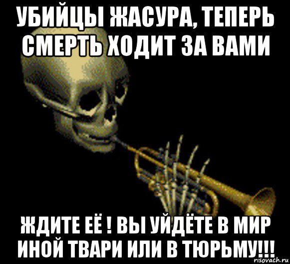 убийцы жасура, теперь смерть ходит за вами ждите её ! вы уйдёте в мир иной твари или в тюрьму!!!, Мем Мистер дудец