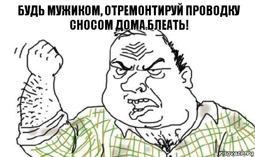 Будь мужиком, отремонтируй проводку сносом дома блеать!, Комикс Мужик блеать