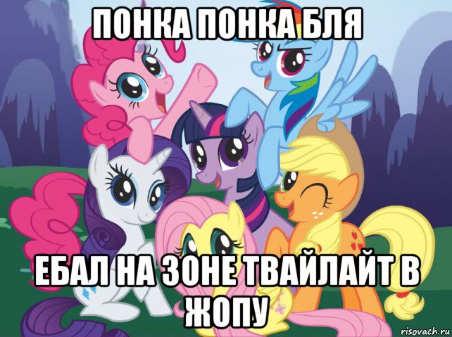 понка понка бля ебал на зоне твайлайт в жопу, Мем My little pony