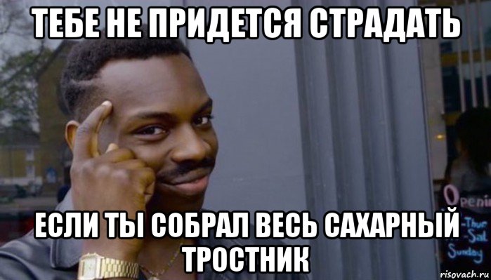 тебе не придется страдать если ты собрал весь сахарный тростник, Мем Не делай не будет