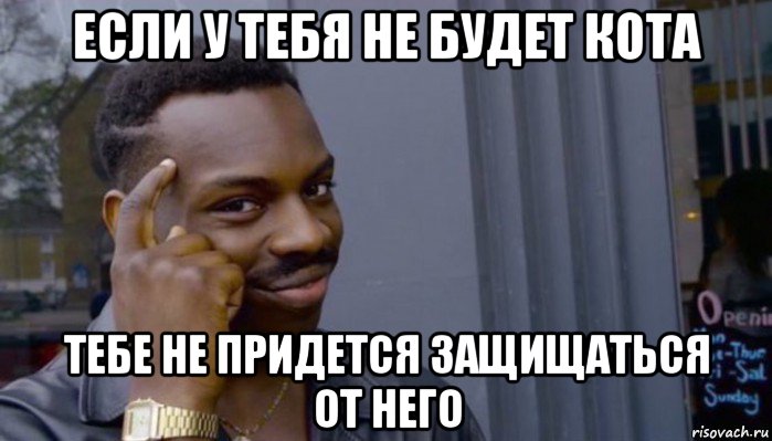 если у тебя не будет кота тебе не придется защищаться от него, Мем Не делай не будет