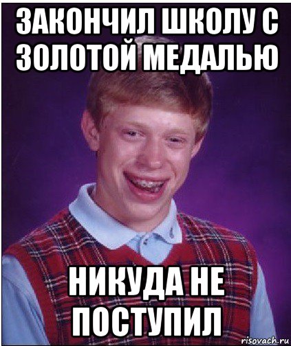 закончил школу с золотой медалью никуда не поступил, Мем Неудачник Брайан