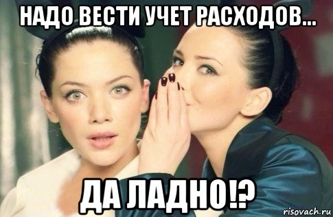 надо вести учет расходов... да ладно!?, Мем  Он