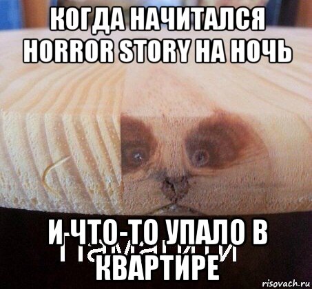 когда начитался horror story на ночь и что-то упало в квартире, Мем   Памагити