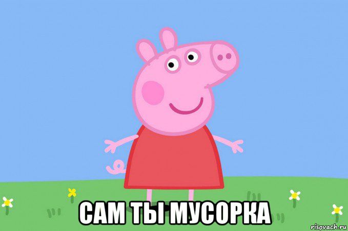  сам ты мусорка, Мем Пеппа