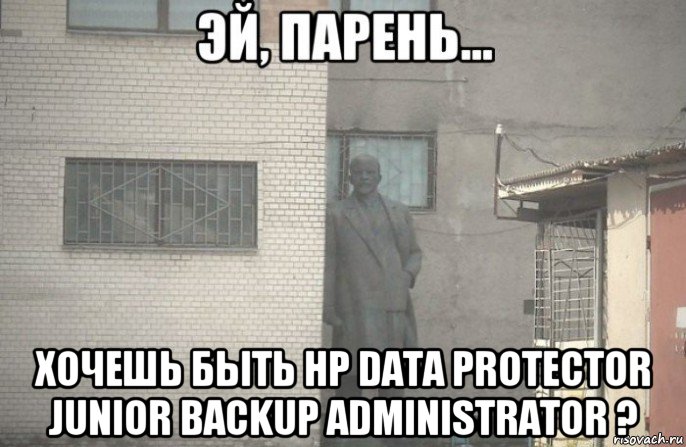  хочешь быть hp data protector junior backup administrator ?, Мем псс парень