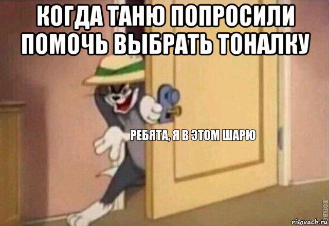 когда таню попросили помочь выбрать тоналку , Мем    Ребята я в этом шарю