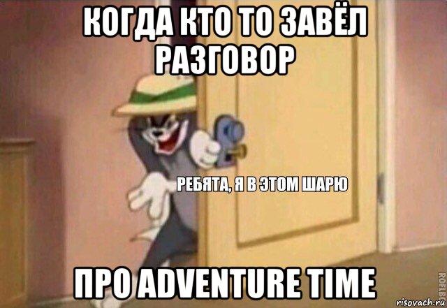 когда кто то завёл разговор про adventure time, Мем    Ребята я в этом шарю