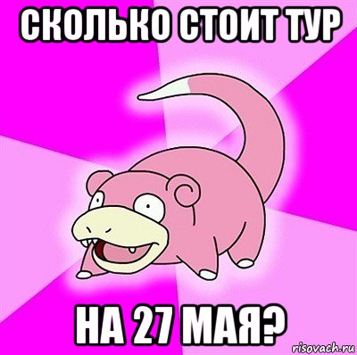 сколько стоит тур на 27 мая?, Мем слоупок