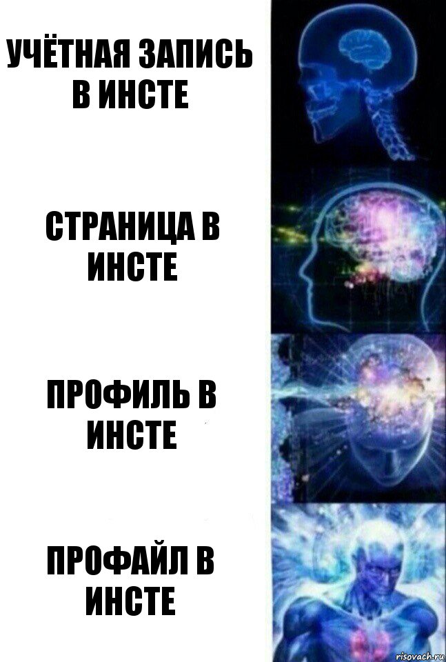 Учётная запись в инсте Страница в инсте Профиль в инсте Профайл в инсте, Комикс  Сверхразум