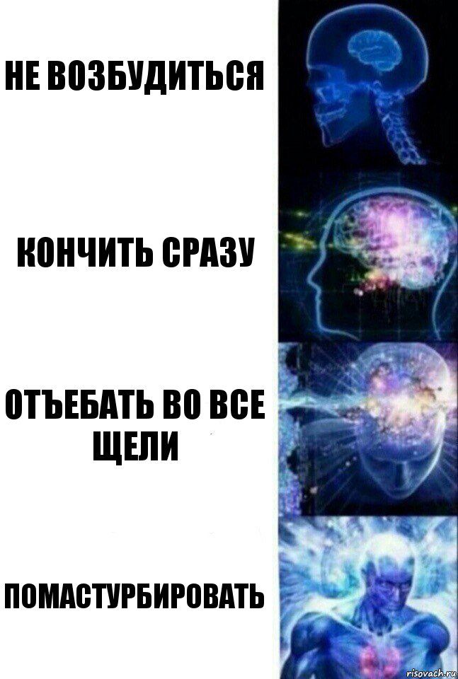 Не возбудиться Кончить сразу Отъебать во все щели Помастурбировать, Комикс  Сверхразум