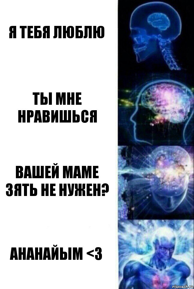 Я тебя люблю Ты мне нравишься Вашей маме зять не нужен? Ананайым <3, Комикс  Сверхразум