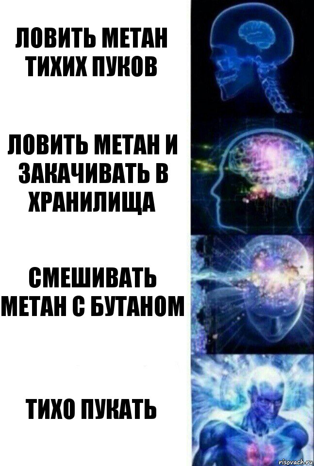 ловить метан тихих пуков ловить метан и закачивать в хранилища смешивать метан с бутаном тихо пукать, Комикс  Сверхразум