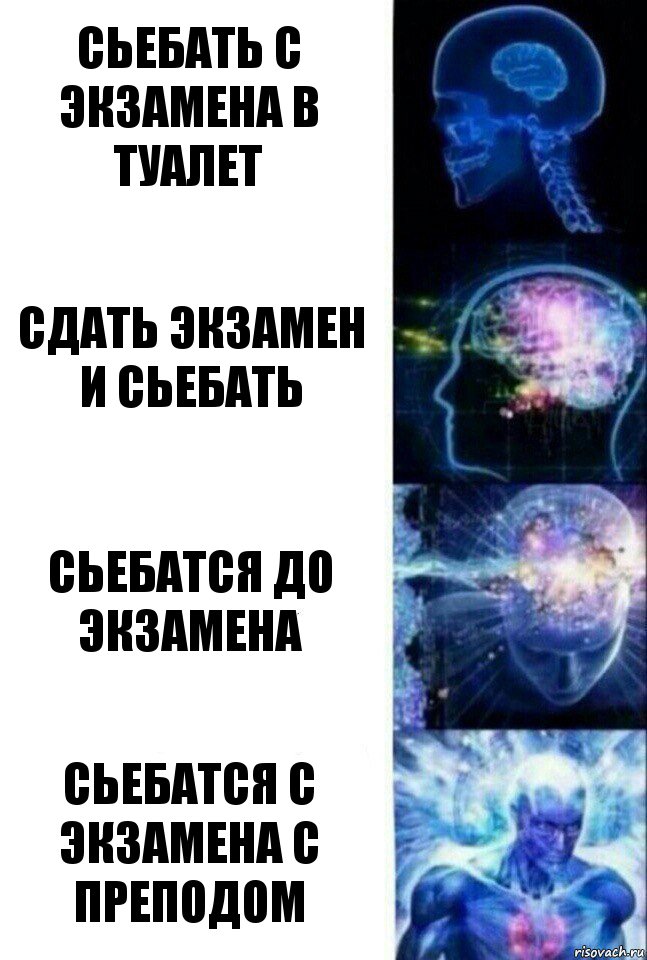 СЬЕБАТЬ С ЭКЗАМЕНА В ТУАЛЕТ СДАТЬ ЭКЗАМЕН И СЬЕБАТЬ СЬЕБАТСЯ ДО ЭКЗАМЕНА СЬЕБАТСЯ С ЭКЗАМЕНА С ПРЕПОДОМ, Комикс  Сверхразум