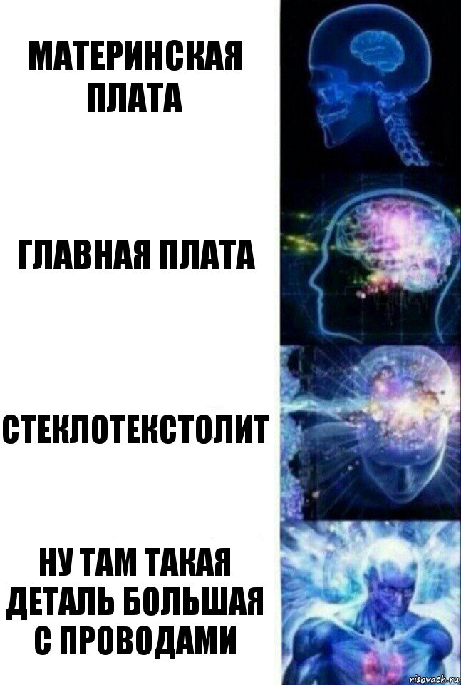 Материнская плата Главная плата Стеклотекстолит Ну там такая деталь большая с проводами, Комикс  Сверхразум