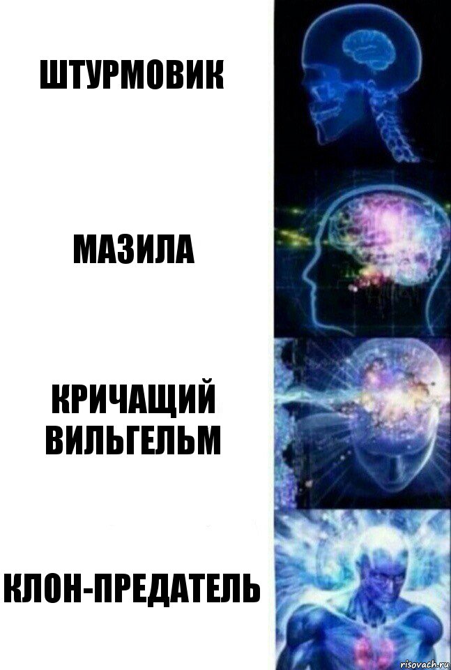 ШТУРМОВИК МАЗИЛА КРИЧАЩИЙ ВИЛЬГЕЛЬМ КЛОН-ПРЕДАТЕЛЬ, Комикс  Сверхразум