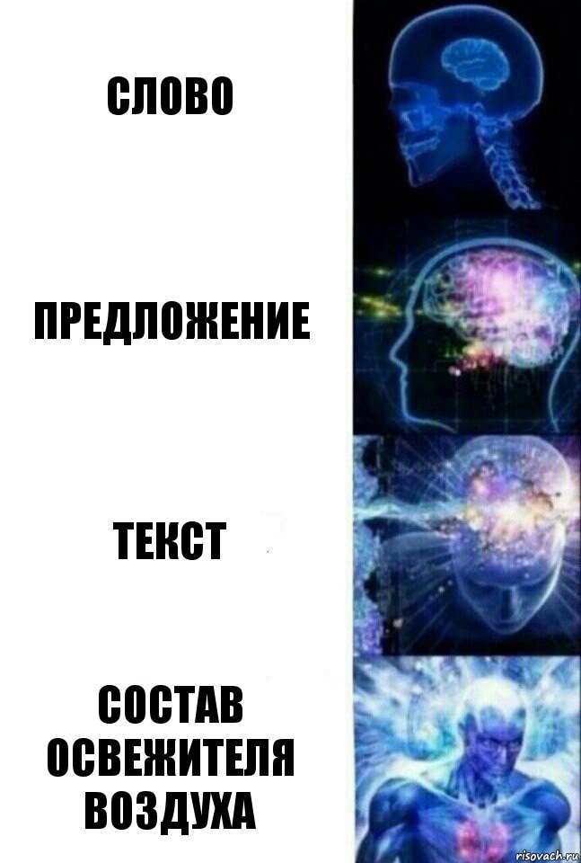 Слово Предложение Текст Состав освежителя воздуха, Комикс  Сверхразум