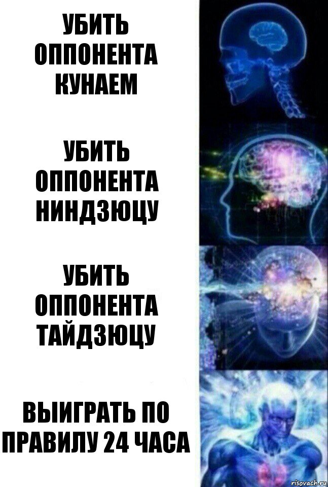 убить оппонента кунаем убить оппонента ниндзюцу убить оппонента тайдзюцу выиграть по правилу 24 часа, Комикс  Сверхразум