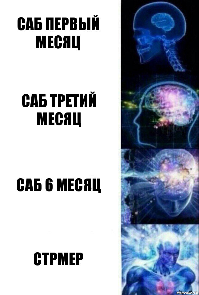 саб первый месяц саб третий месяц саб 6 месяц стрмер, Комикс  Сверхразум