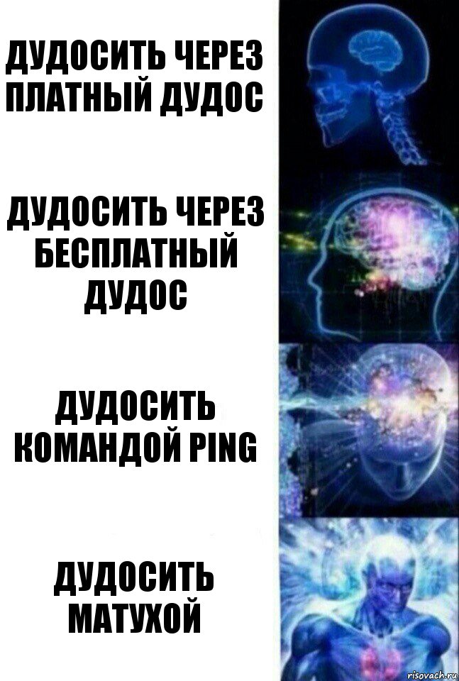 Дудосить через платный дудос Дудосить через бесплатный дудос Дудосить командой ping Дудосить матухой, Комикс  Сверхразум