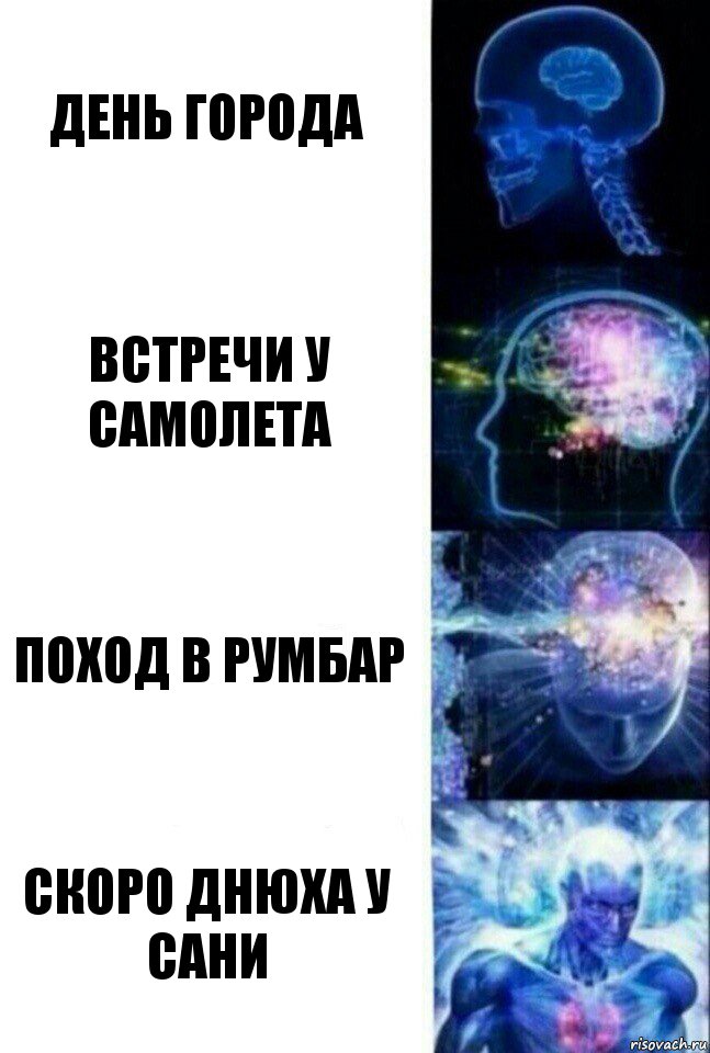 День города Встречи у самолета Поход в Румбар Скоро днюха у сАни, Комикс  Сверхразум