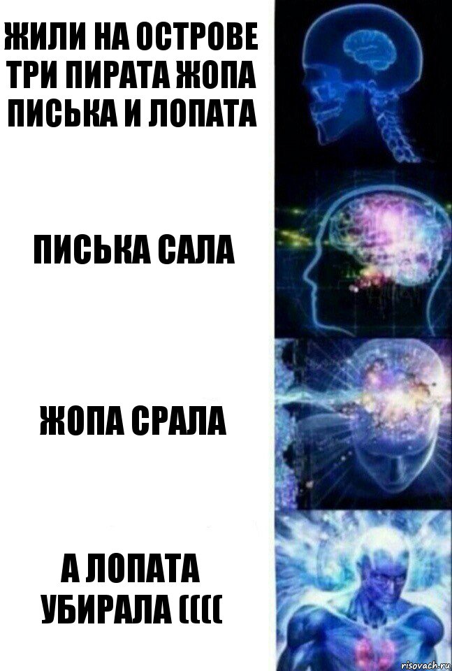 жили на острове три пирата жопа писька и лопата писька сала жопа срала а лопата убирала ((((, Комикс  Сверхразум