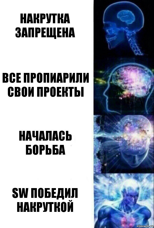 Накрутка запрещена Все пропиарили свои проекты Началась борьба SW победил накруткой, Комикс  Сверхразум