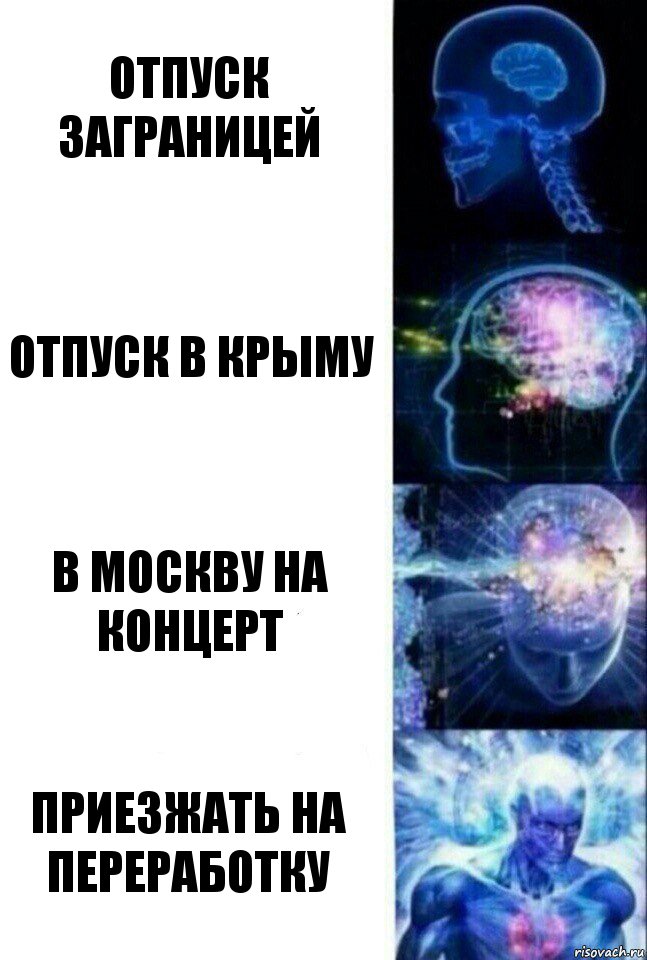 Отпуск заграницей Отпуск в крыму в Москву на концерт Приезжать на переработку, Комикс  Сверхразум