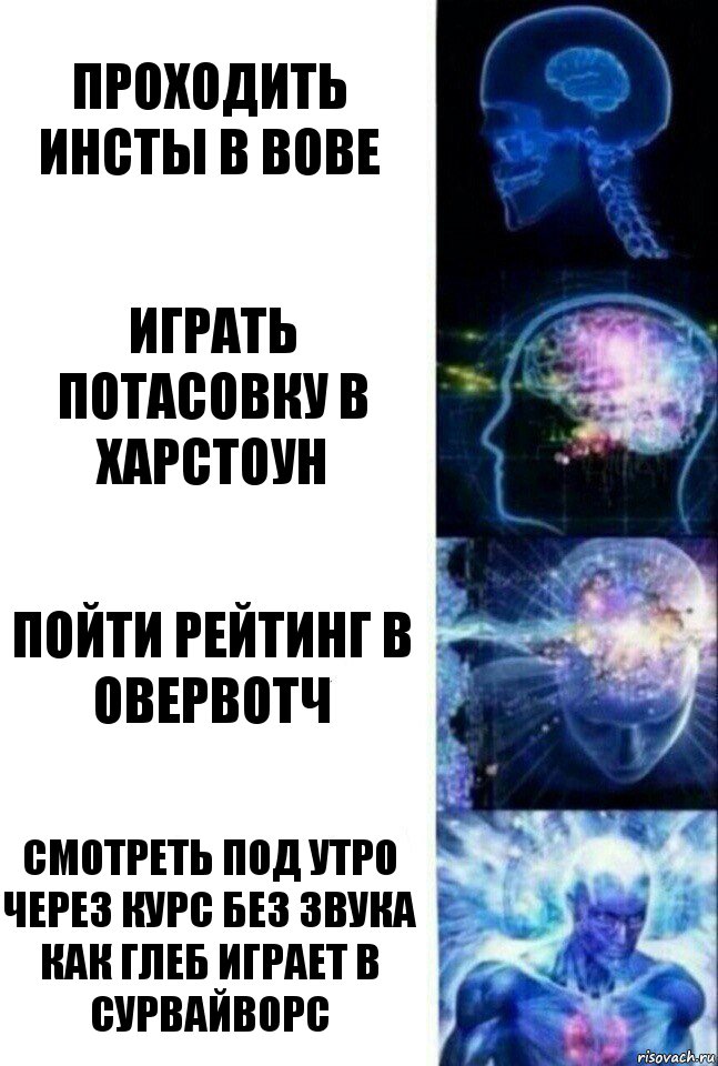 Проходить инсты в вове играть потасовку в харстоун пойти рейтинг в овервотч смотреть под утро через курс без звука как глеб играет в сурвайворс, Комикс  Сверхразум