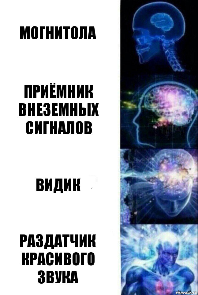 МОГНИТОЛА ПРИЁМНИК ВНЕЗЕМНЫХ СИГНАЛОВ ВИДИК РАЗДАТЧИК КРАСИВОГО ЗВУКА, Комикс  Сверхразум