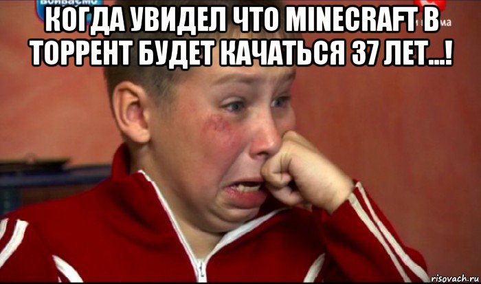 когда увидел что minecraft в торрент будет качаться 37 лет...! 