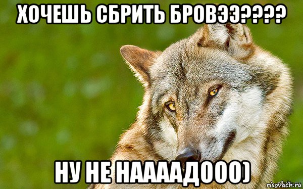 хочешь сбрить бровээ???? ну не наааадооо)