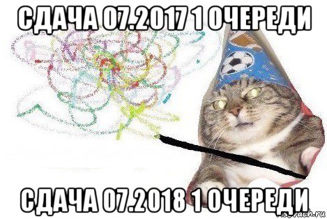 сдача 07.2017 1 очереди сдача 07.2018 1 очереди, Мем Вжух мем