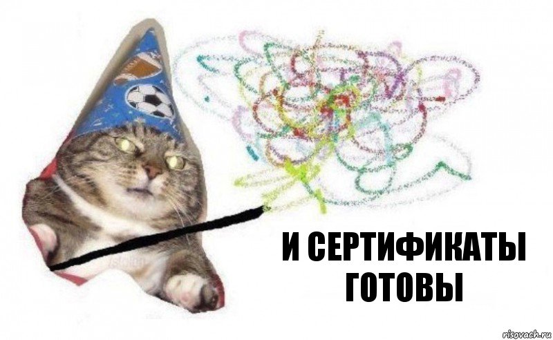 и сертификаты готовы, Комикс    Вжух