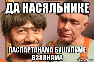 да насяльнике паспартанама бушульме взялнама