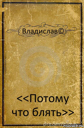 Владислав© <<Потому что блять>>, Комикс обложка книги