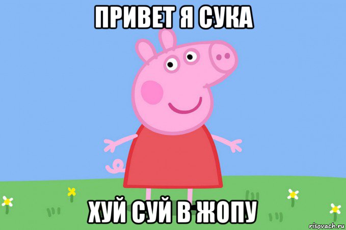 привет я сука хуй суй в жопу, Мем Пеппа